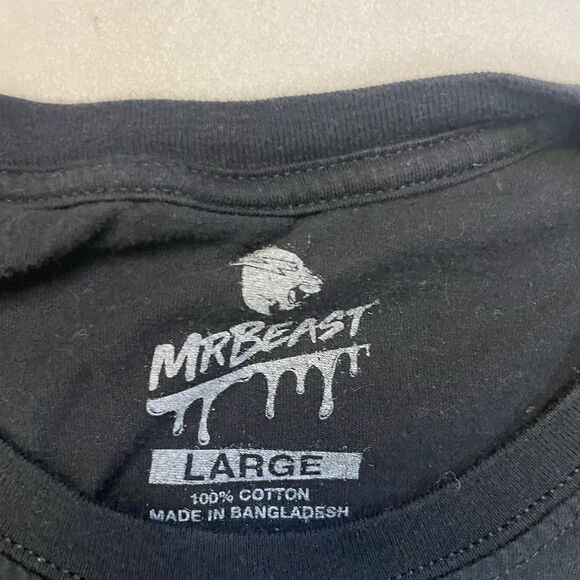 MrBeast Feastables Feast Like A Beast Graphic T-shirt Men Large Black - Picture 5 of 6